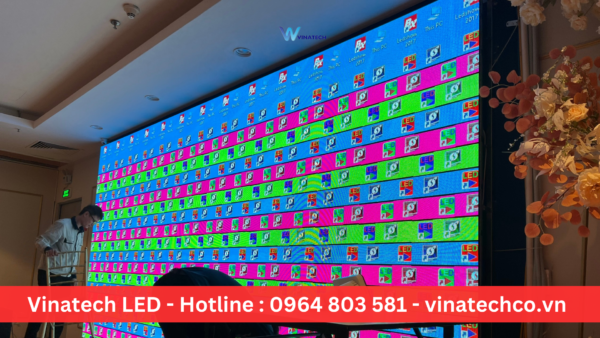 màn hình led p3 tại tiệc cưới trống đồng 